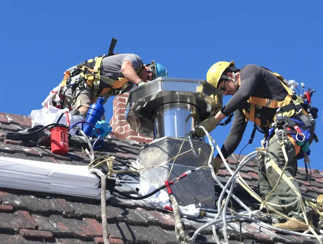 Protective chimney cap installed by Trumbull Chimney Sweep in Trumbull, CT