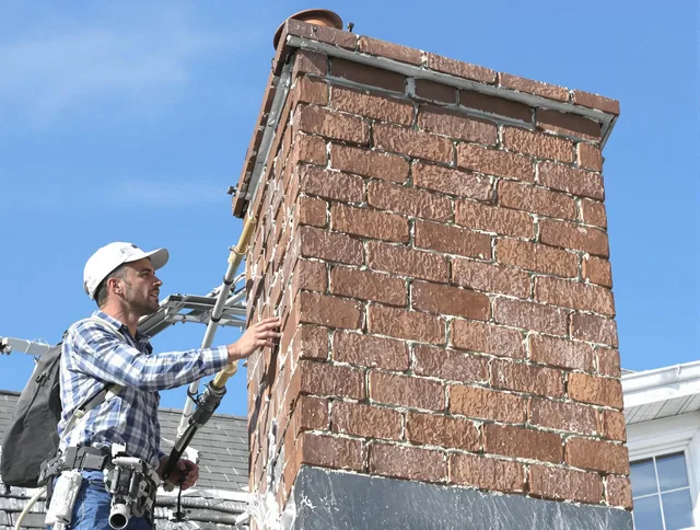 Brickwork for a chimney rebuild by Trumbull Chimney Sweep in Trumbull, CT