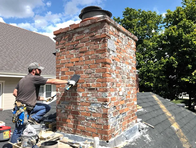 Completed chimney rebuild by Trumbull Chimney Sweep in Trumbull, CT