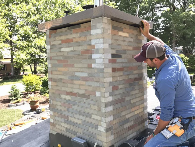 Trumbull Chimney Sweep completing a modern chimney remodel in Trumbull, CT