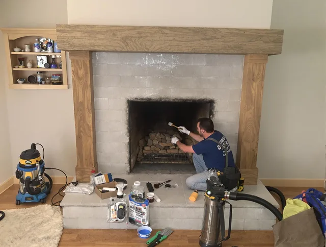 Detailed creosote removal process by Trumbull Chimney Sweep in Trumbull, CT