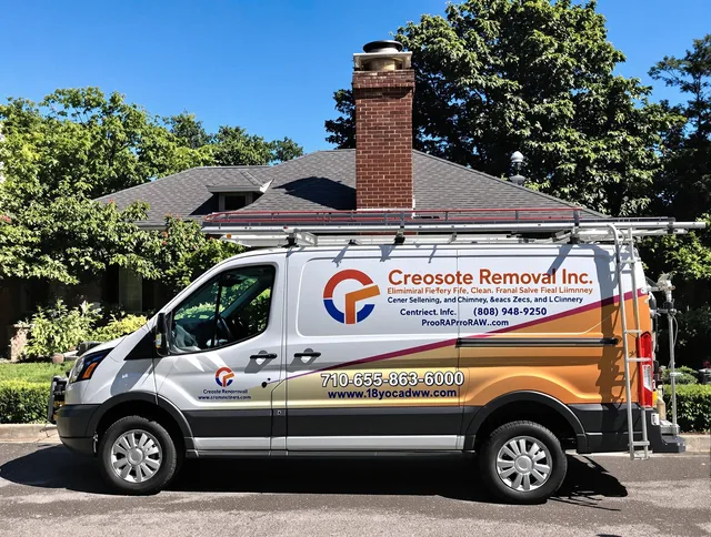 Trumbull Chimney Sweep technician removing creosote safely in Trumbull, CT