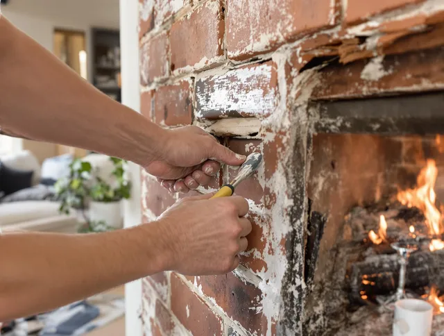 Routine fireplace repair by Trumbull Chimney Sweep in Trumbull, CT