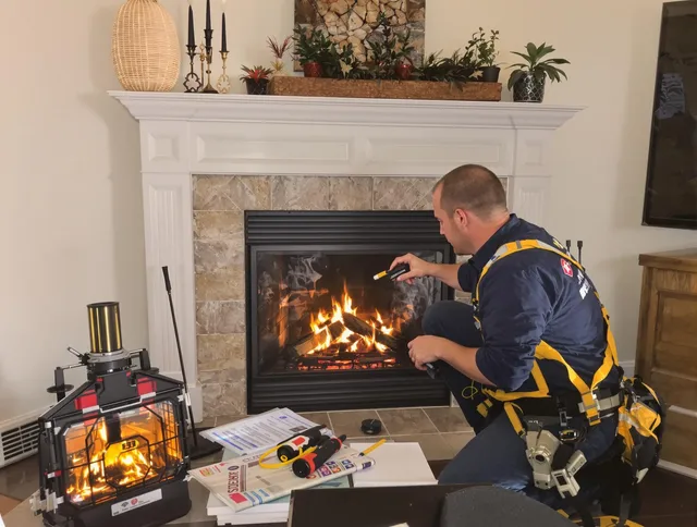 Safety-focused fireplace inspection by Trumbull Chimney Sweep in Trumbull, CT