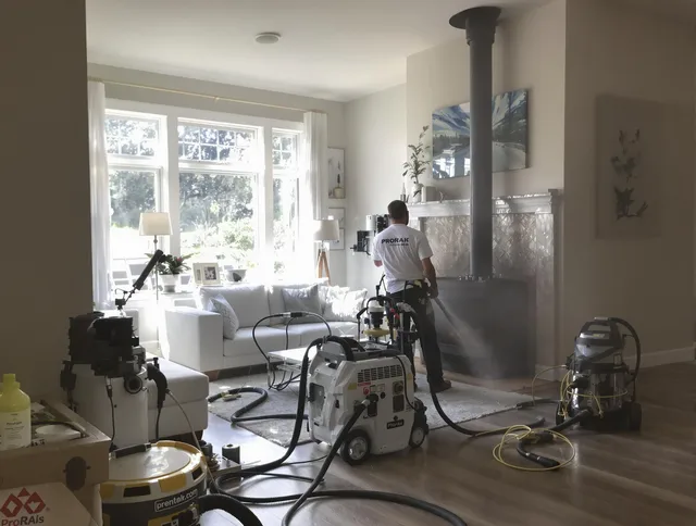 Soot removal service by Trumbull Chimney Sweep for a fireplace in Trumbull, CT